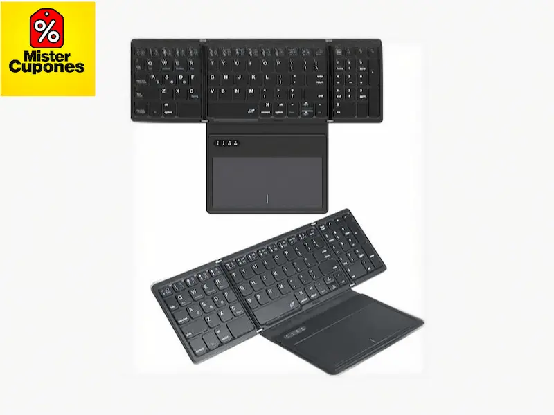 Teclado Bluetooth Plegable con Panel Táctil 