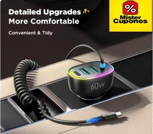 Cargador de coche USB-C de 60W