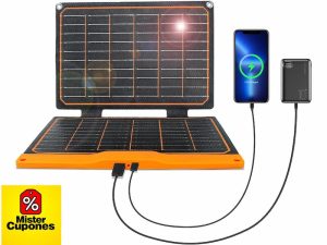 🔋 FlexSolar Panel Solar Portátil de 20W con USB Dual